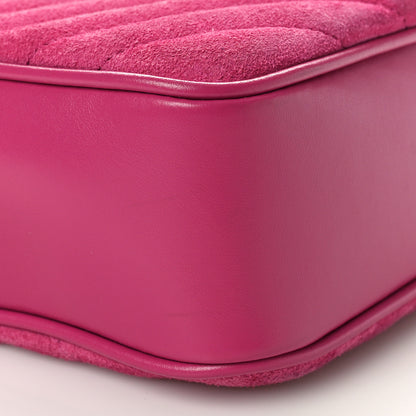 Saint Laurent Suede Matelasse Monogram Lou Camera Bag Rose 8 of 11