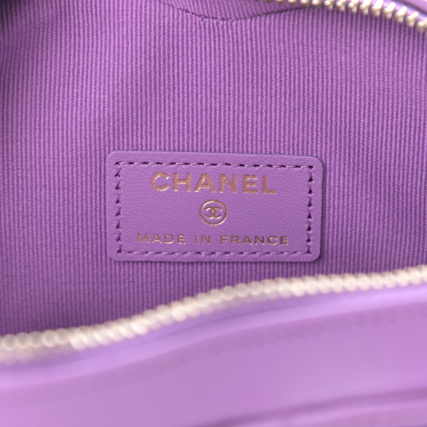 Chanel Lambskin Quilted CC In Love Heart Clutch With Chain Purple 6 of 11