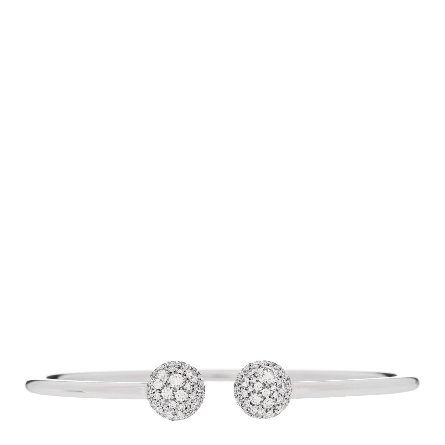 18K White Gold Diamond HardWear Ball Wire Bracelet