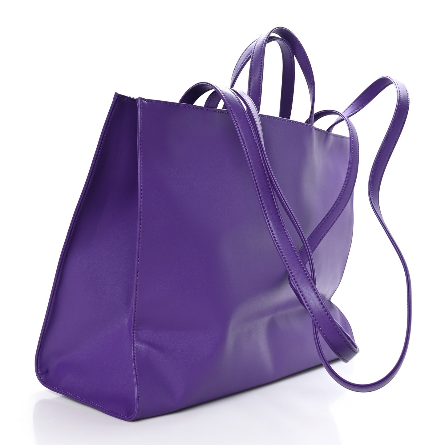 Vegan Leather Large Shopping Bag Grape