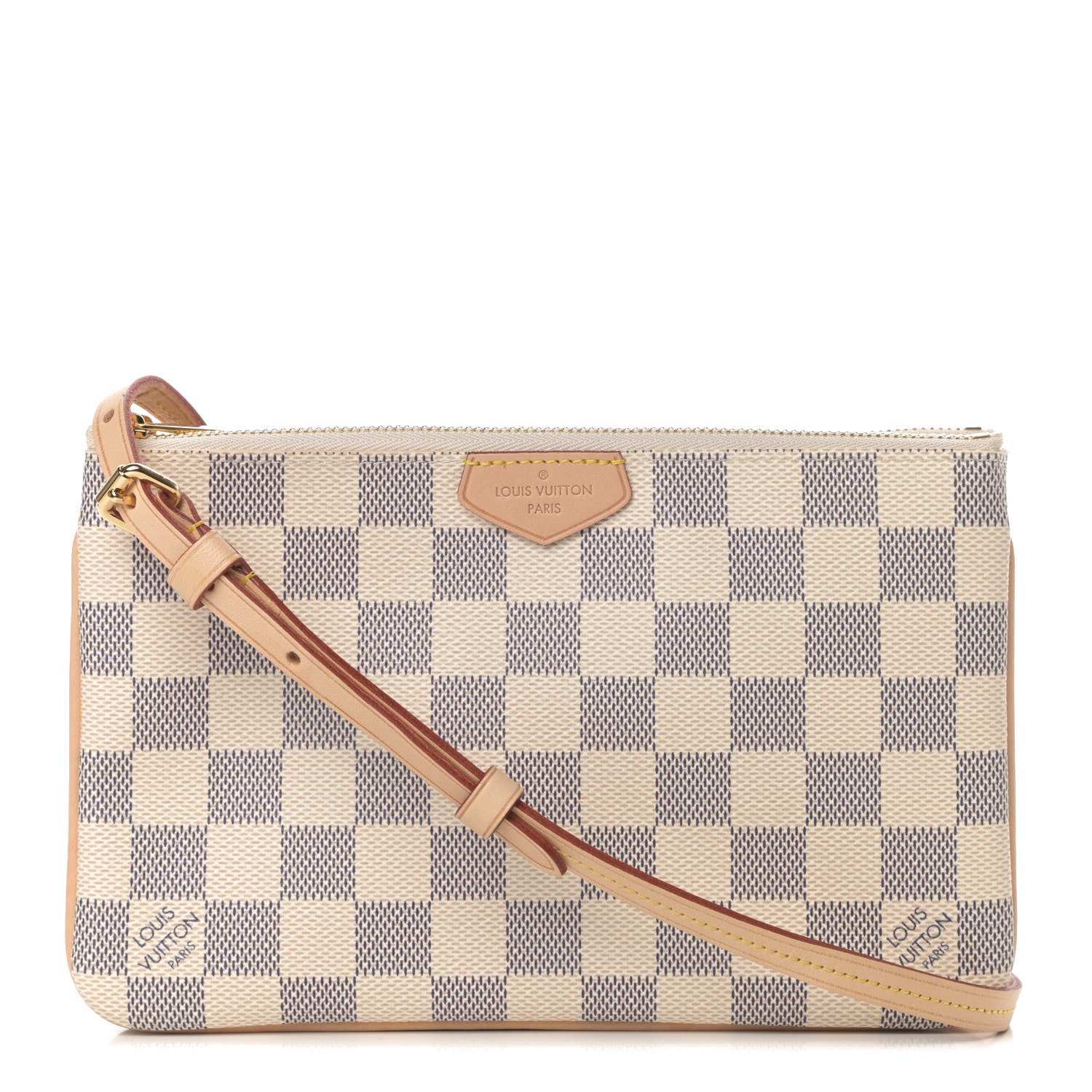 Louis Vuitton Damier Azur Double Zip Pochette 1 of 11