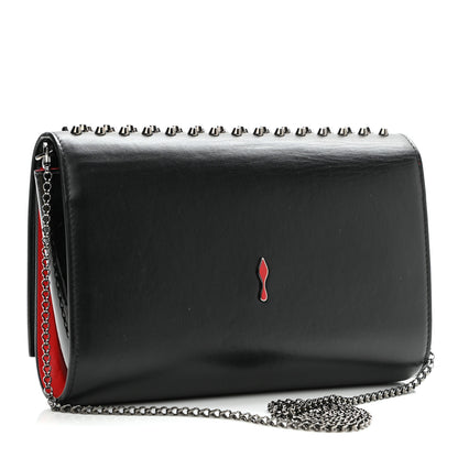 Christian Louboutin Calfskin Patent Spikes Paloma Clutch Black 2 of 10