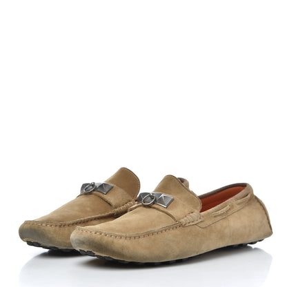 Hermes Suede Mens Irving Moccasin Loafers 43 Ecorce 3 of 20