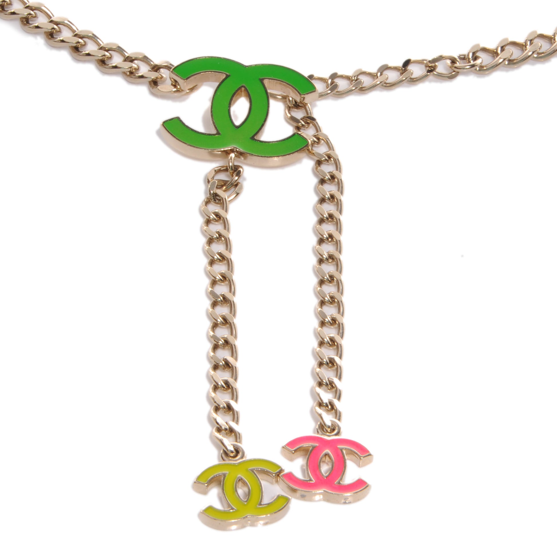 Chanel Enamel CC Chain Logo Belt Gold 3 of 6
