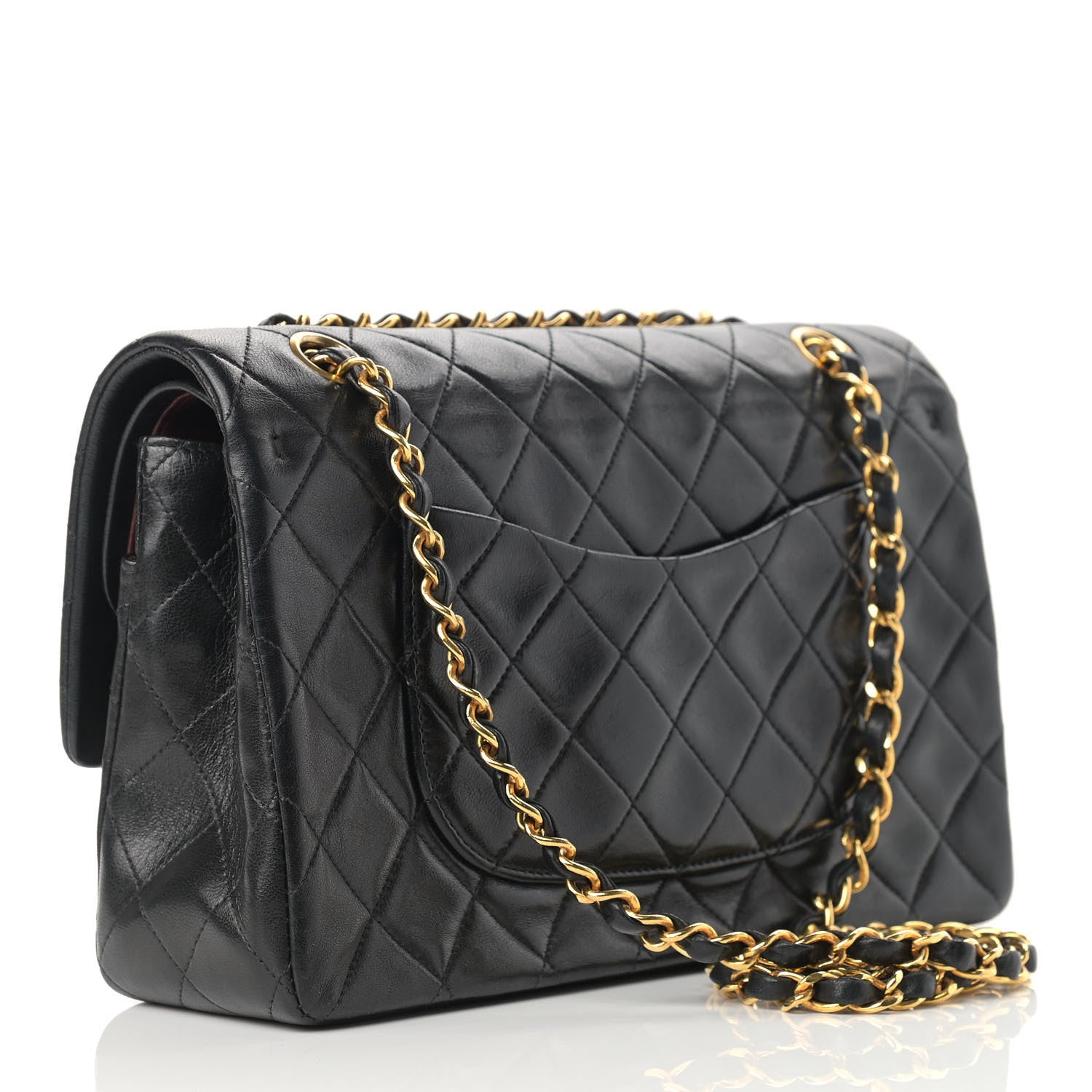 Chanel Lambskin Quilted Medium Double Flap Black 3 of 16