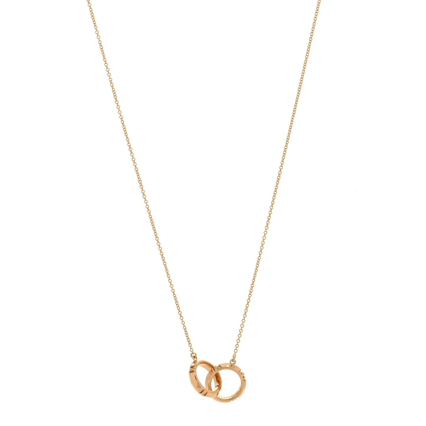 18K Rose Gold Interlocking Atlas Open Pendant Necklace
