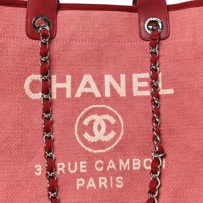Chanel Canvas Medium Deauville Tote Red 8 of 10