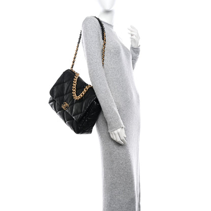 Chanel Goatskin Quilted Maxi Chanel 19 Flap Black 2 of 11