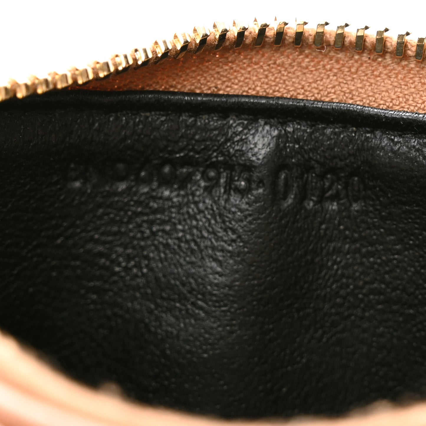 Grain De Poudre Matelasse Chevron Monogram Fragments Zippered Card Case Cork