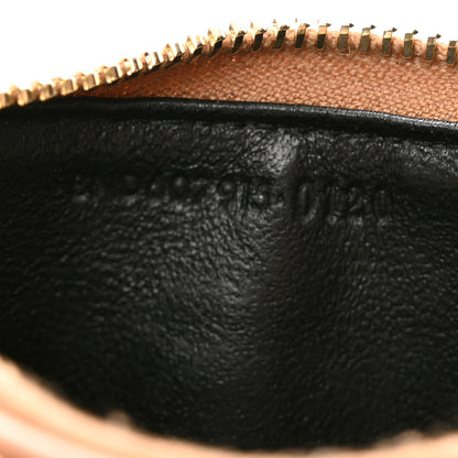 Saint Laurent Grain De Poudre Matelasse Chevron Monogram Fragments Zippered Card Case Cork 7 of 9