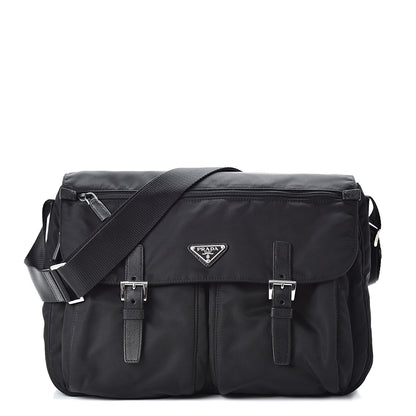 Prada Nylon Vela Messenger Bag Black 1 of 13