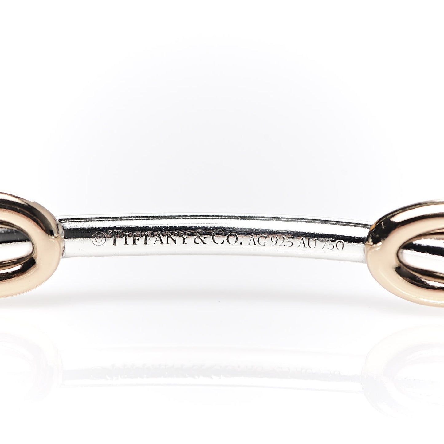 Sterling Silver 18K Rose Gold Infinity Double Cuff Bracelet