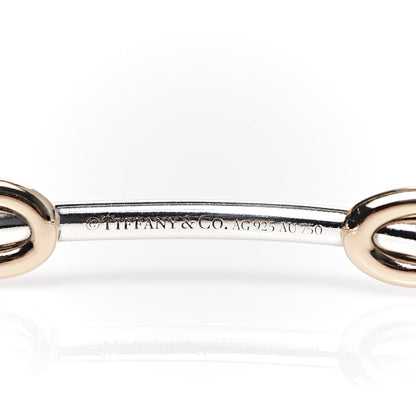 Tiffany Sterling Silver 18K Rose Gold Infinity Double Cuff Bracelet 4 of 5