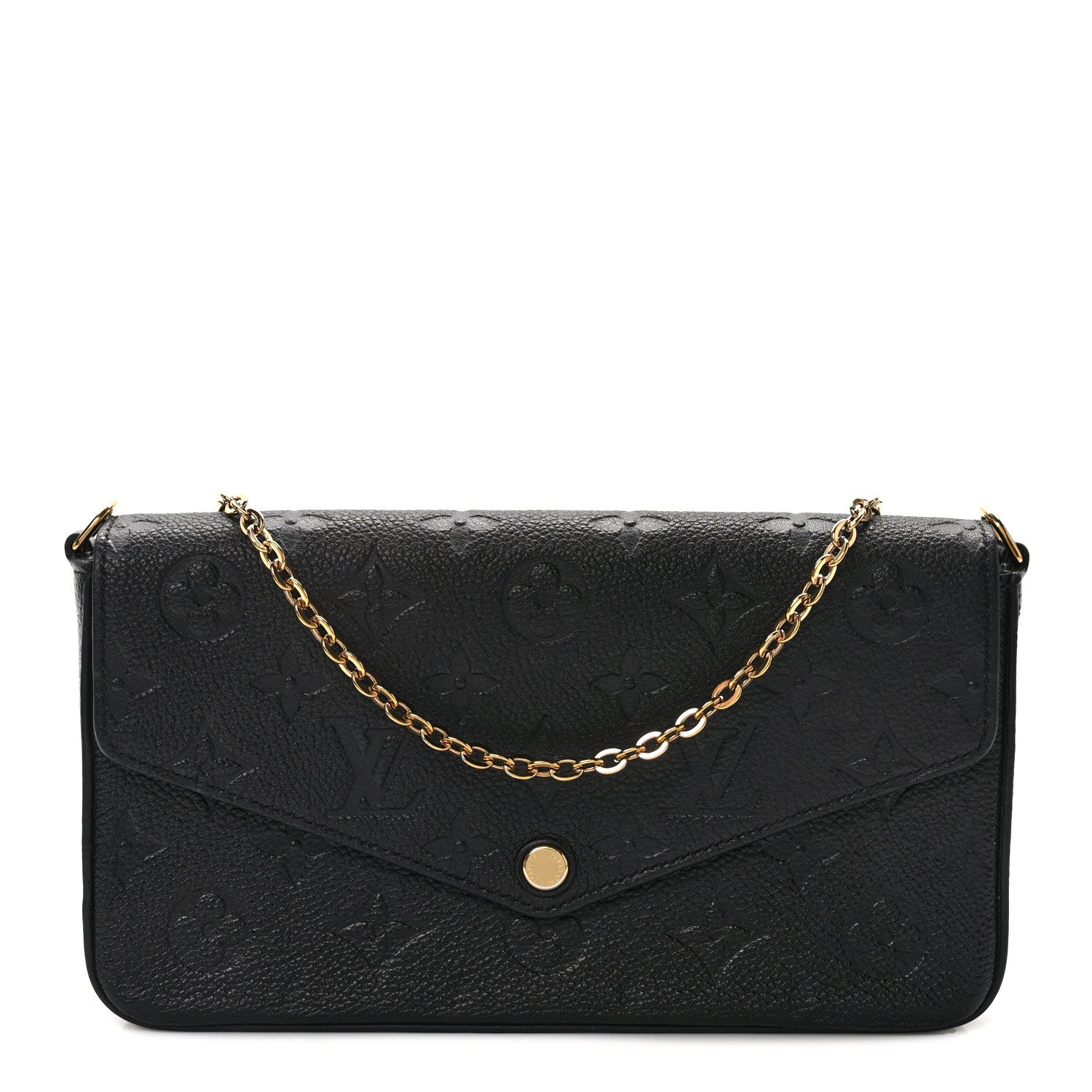 Louis Vuitton Empreinte Pochette Felicie Chain Wallet Black 1 of 11