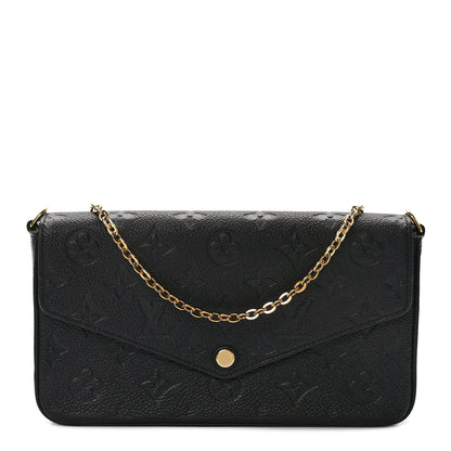Louis Vuitton Empreinte Pochette Felicie Chain Wallet Black 1 of 11