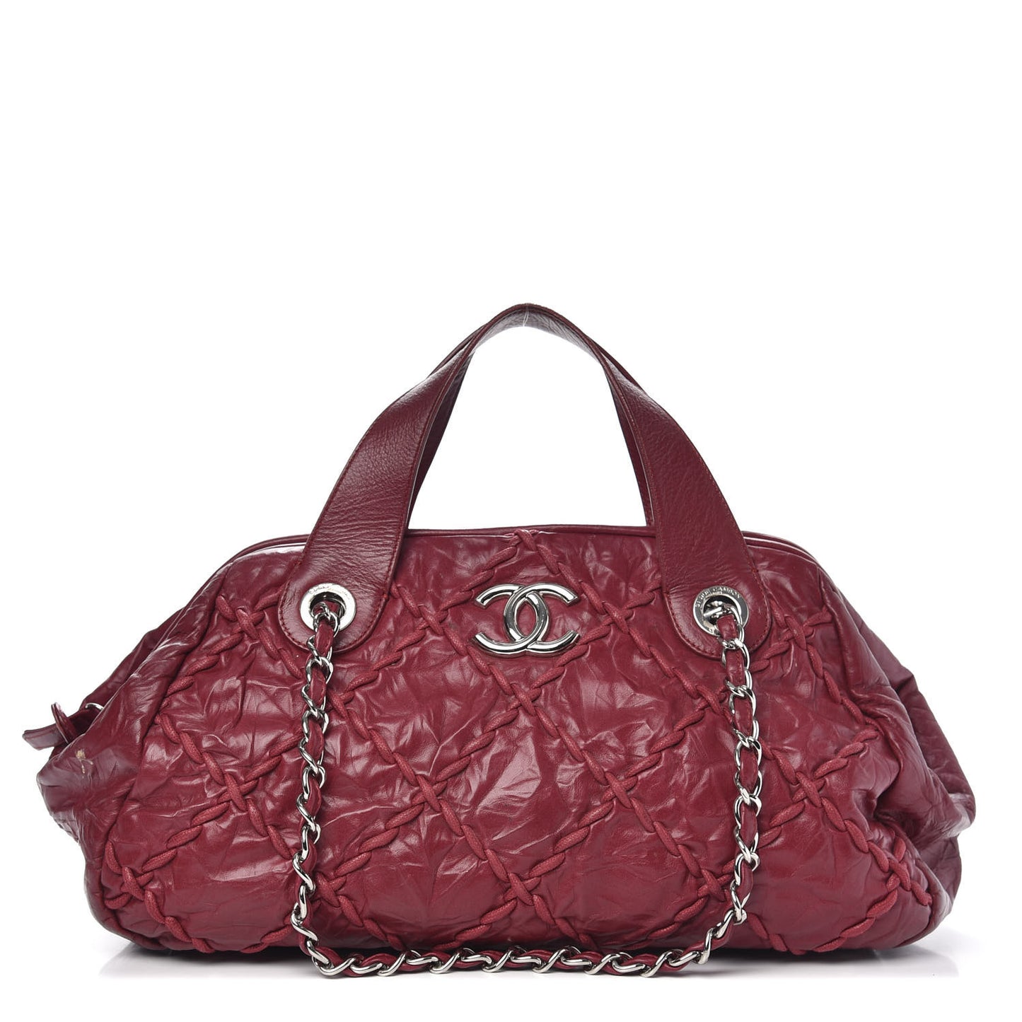 Calfskin Ultra Stitch Bowler Red