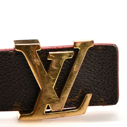 Louis Vuitton Calfskin Monogram 30mm LV Initiales Reversible Belt 85 34 Red 6 of 13
