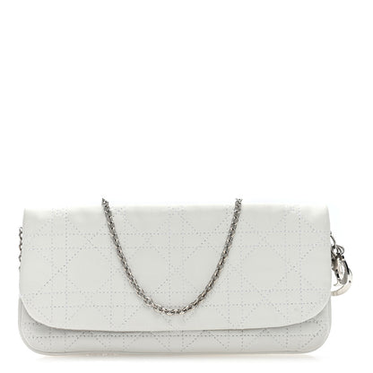 Christian Dior Lambskin Cannage Lady Dior Chain Clutch White 1 of 11