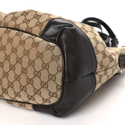 Gucci Monogram Large Sukey Top Handle Bag Beige Dark Brown 10 of 10
