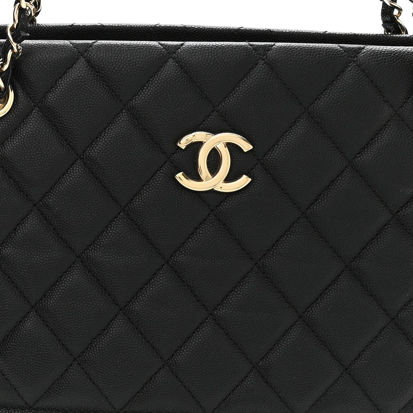 Caviar Quilted Rolled Up Tote Black
