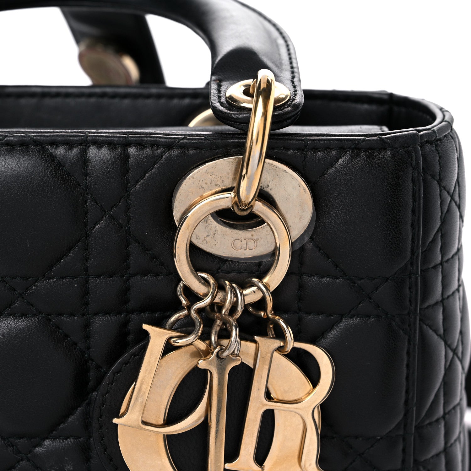 Christian Dior Lambskin Cannage Small Lucky Badges My Lady Dior Black 16 of 20
