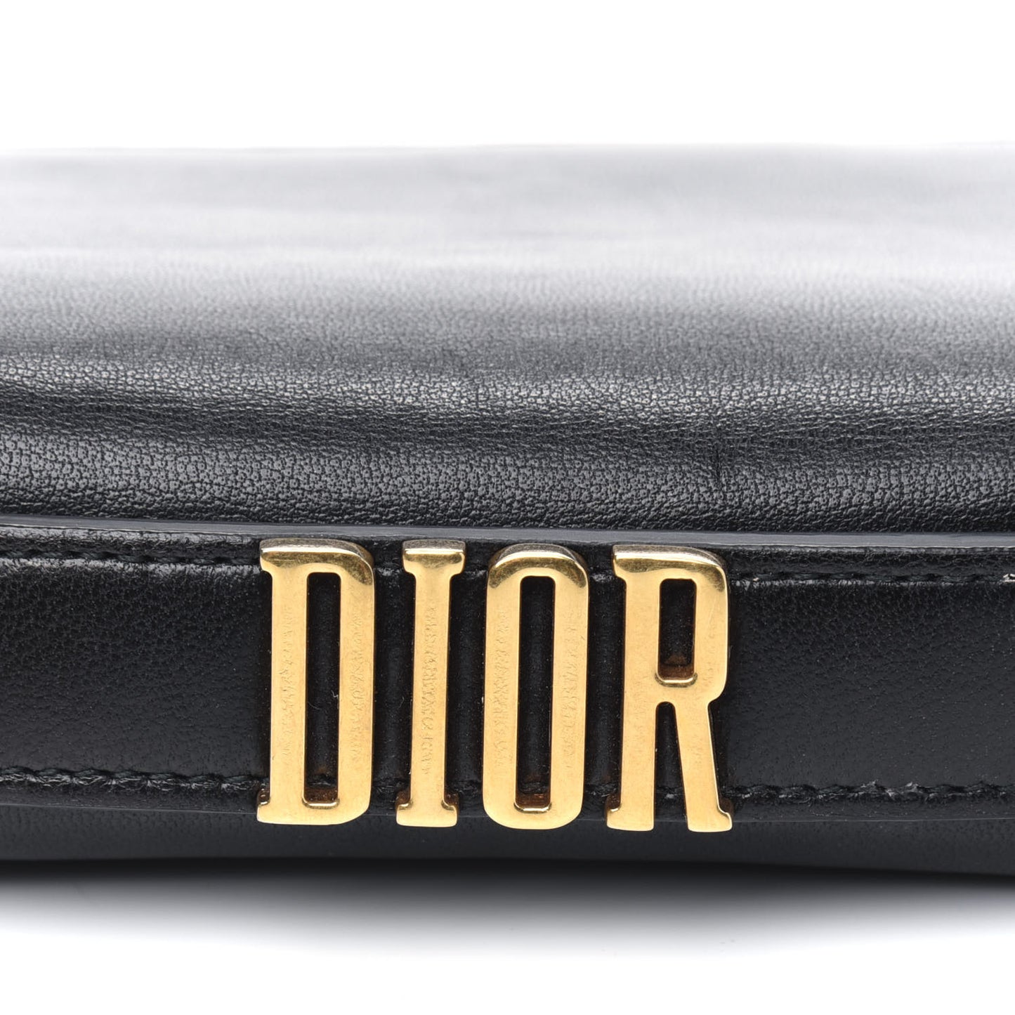 Lambskin Embroidered Tarot Pouch Clutch Black
