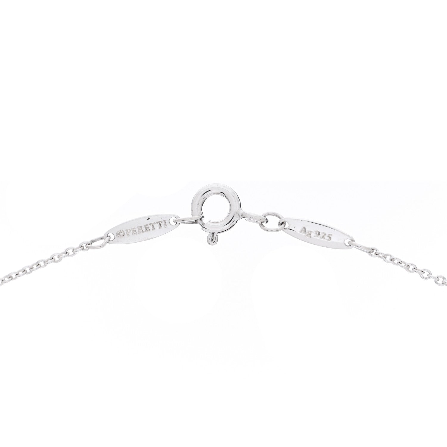Tiffany Sterling Silver Diamond .05ct Elsa Peretti Diamonds by the Yard Pendant Necklace 5 of 5
