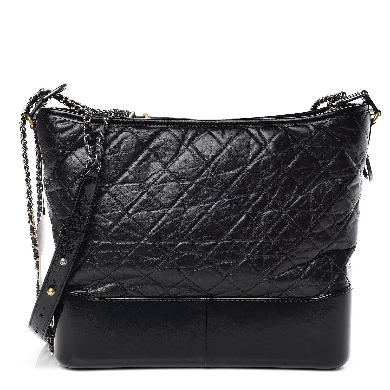 Chanel Aged Calfskin Quilted Large Gabrielle Hobo Black 1 of 10
