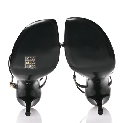 Saint Laurent Kid Egado Date 110 Sandals 37.5 Black 6 of 8