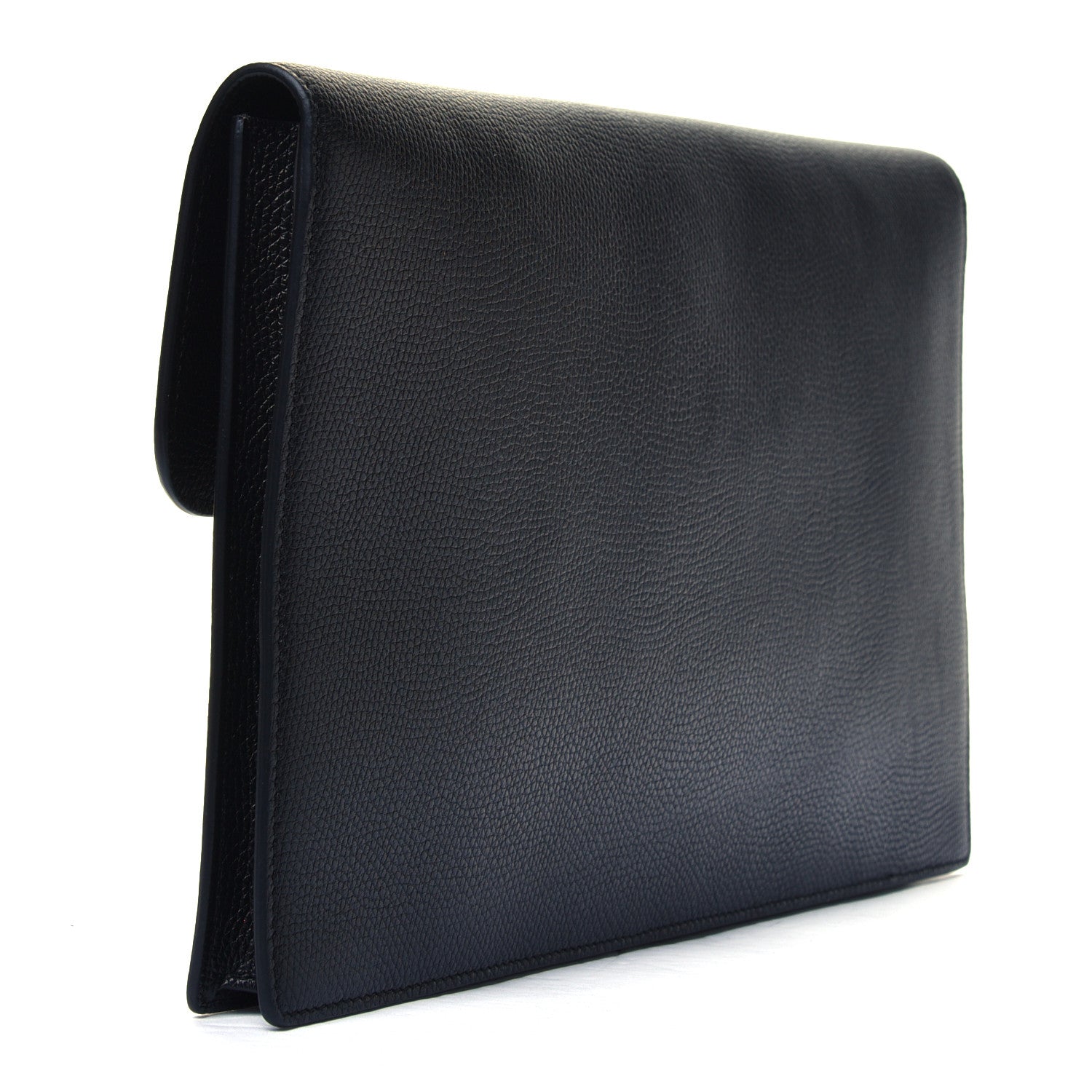 Valentino Garavani Grained Calfskin Large Vlogo Clutch Black 2 of 4