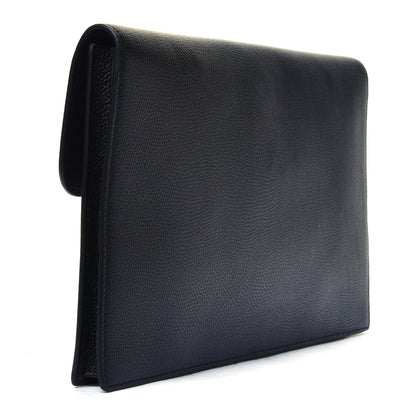 Valentino Garavani Grained Calfskin Large Vlogo Clutch Black 2 of 4