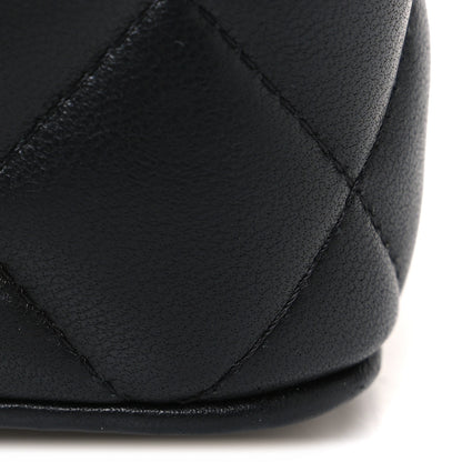 Chanel Lambskin Quilted Metal Mini Top Handle Vanity Case With Chain Black 10 of 10