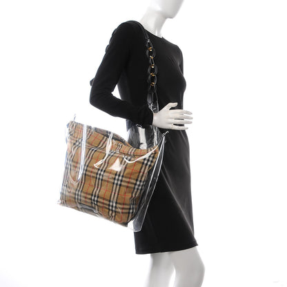 Burberry Plastic Medium Shopper Antique Yellow Black 2 of 11