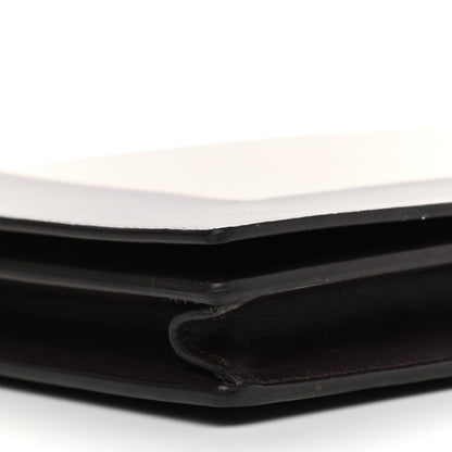 Celine Smooth Lambskin Frame Evening Chain Clutch Beige Burgundy 8 of 10