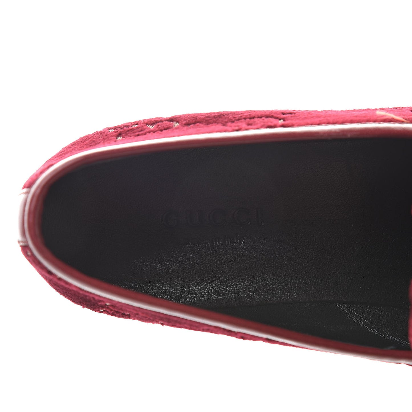 Velvet Malaga Kid GG Monogram Horsebit Womens Jordaan Loafers 36 Red Cipria Romantic Cerise
