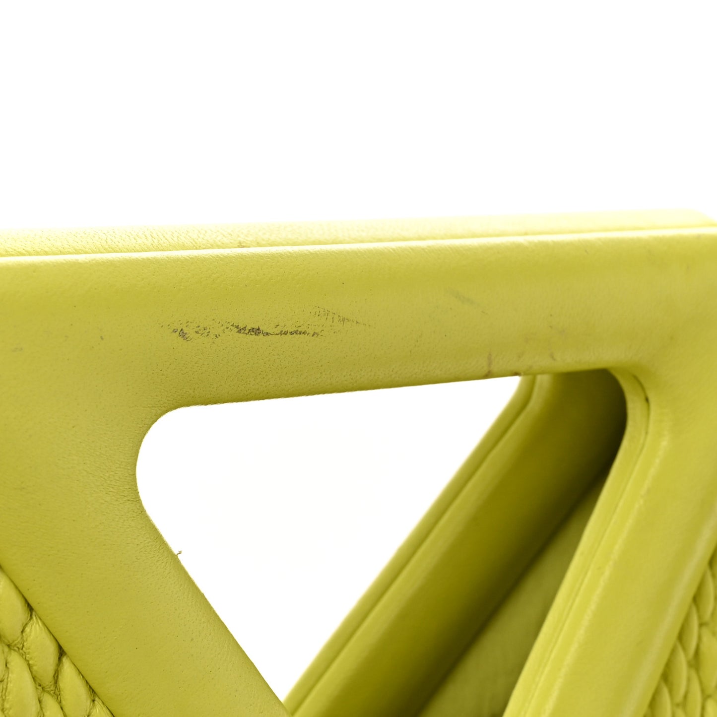 Lambskin Knit Large The Point Triangle Bag Seagrass