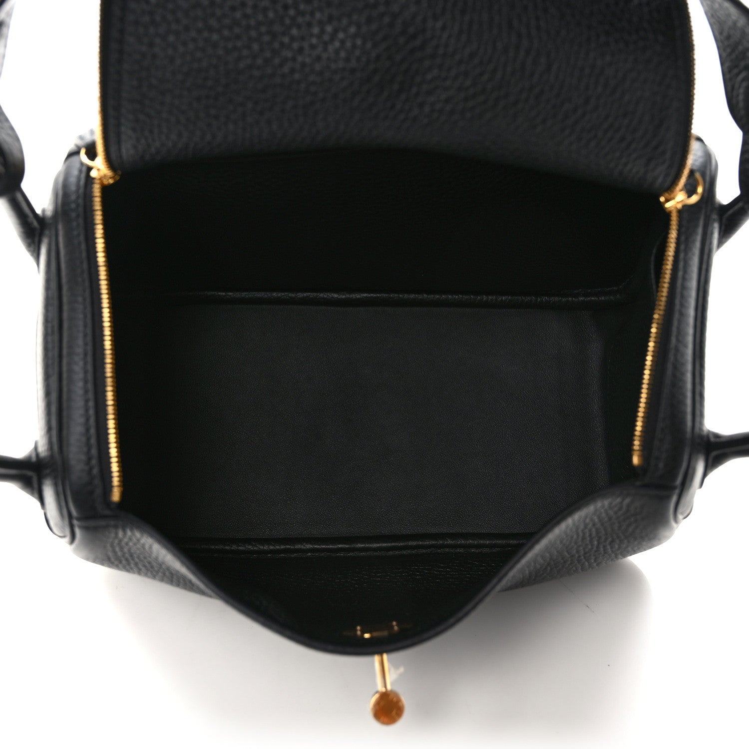 Hermes Taurillon Clemence Lindy 30 Black 5 of 10