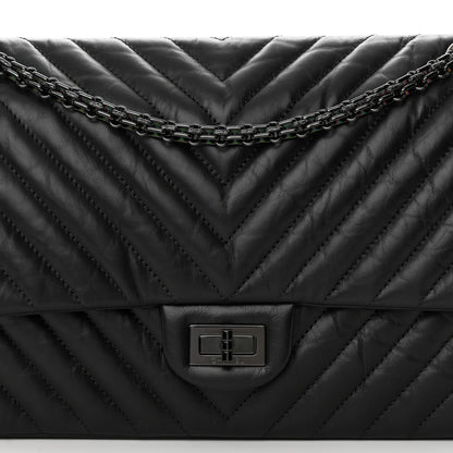 Chanel Aged Calfskin Chevron Quilted 2.55 Reissue 226 So Black 8 of 11