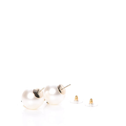 Chanel Pearl CC Large Earrings Gold 3 of 5