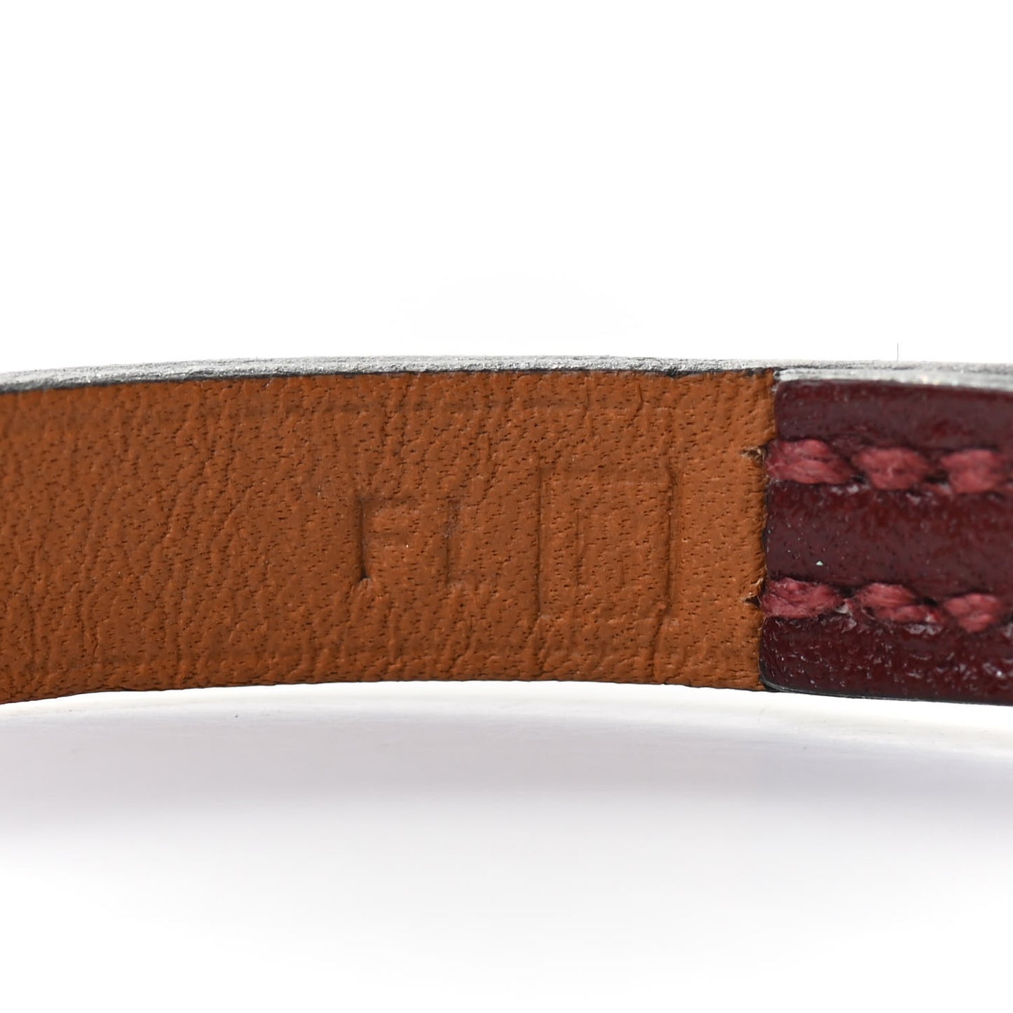 Tadelakt Micro Rivale Bracelet XS Rouge H