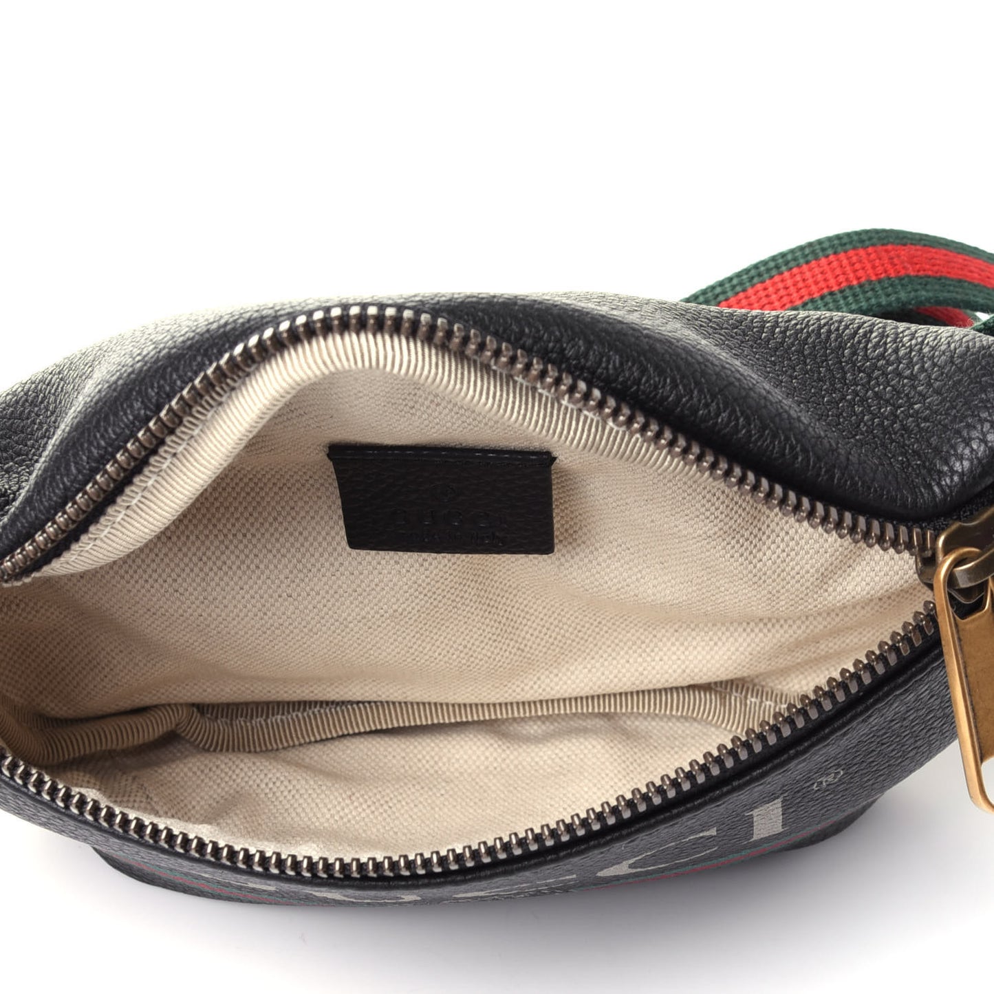 Grained Calfskin Small Logo Belt Bag Black