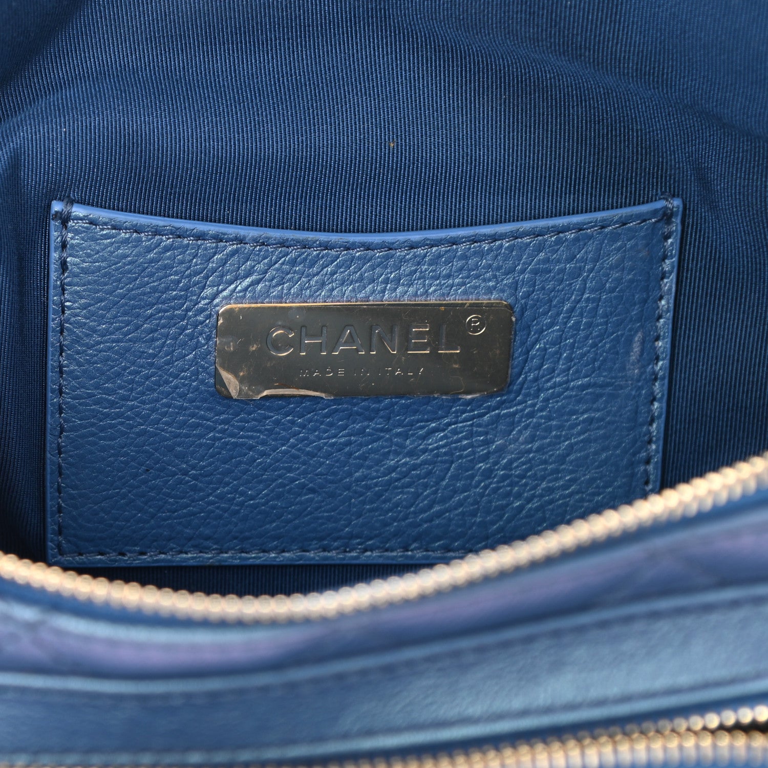 Chanel Iridescent Calfskin Quilted All About Waist Belt Bag Blue 6 of 11