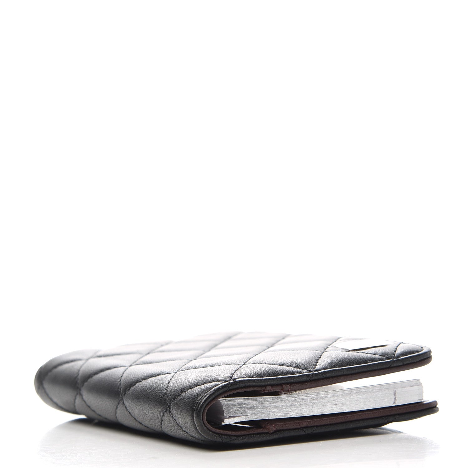 Chanel Lambskin Quilted Small Agenda Cover Black 4 of 8
