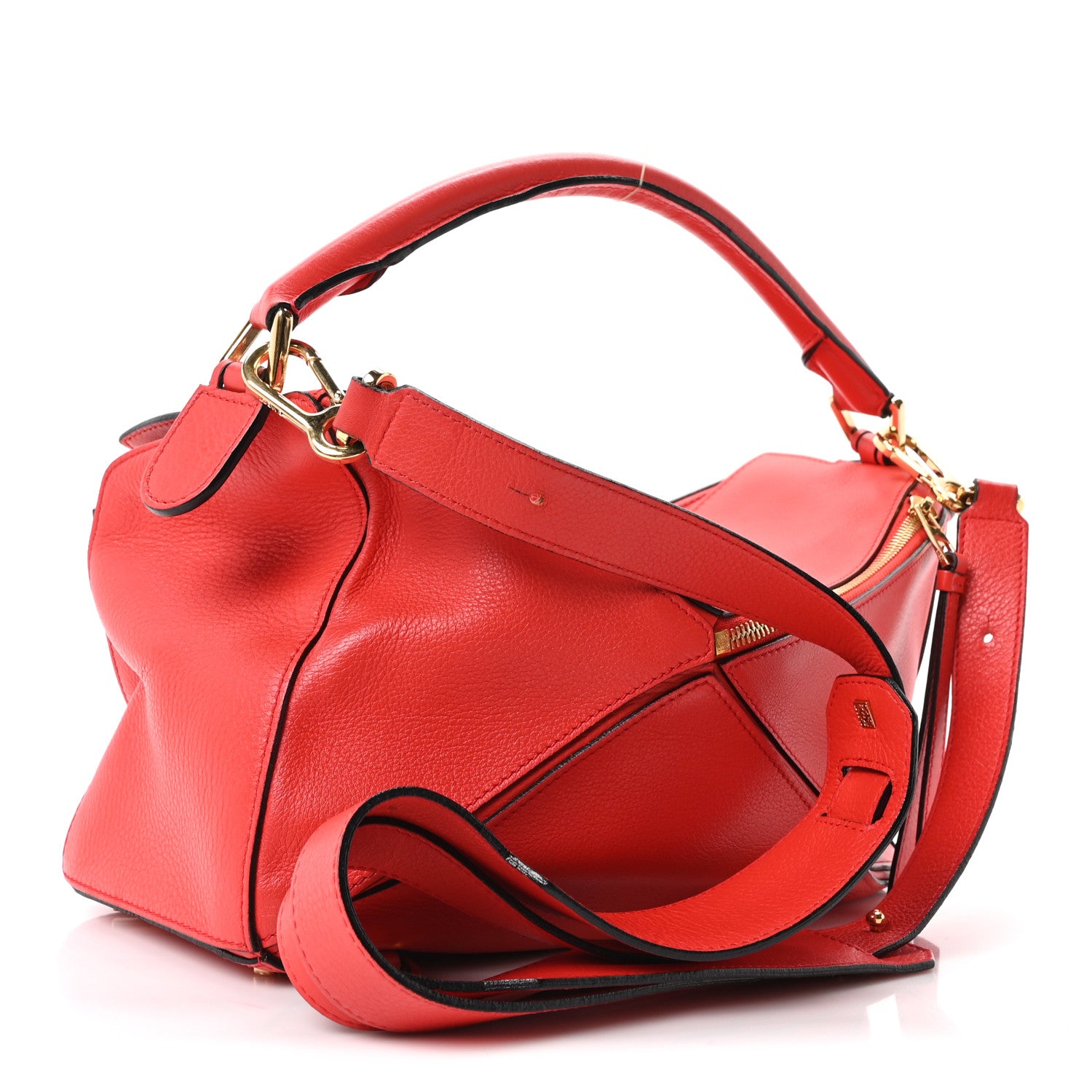 Loewe Calfskin Medium Puzzle Bag Scarlet 3 of 10