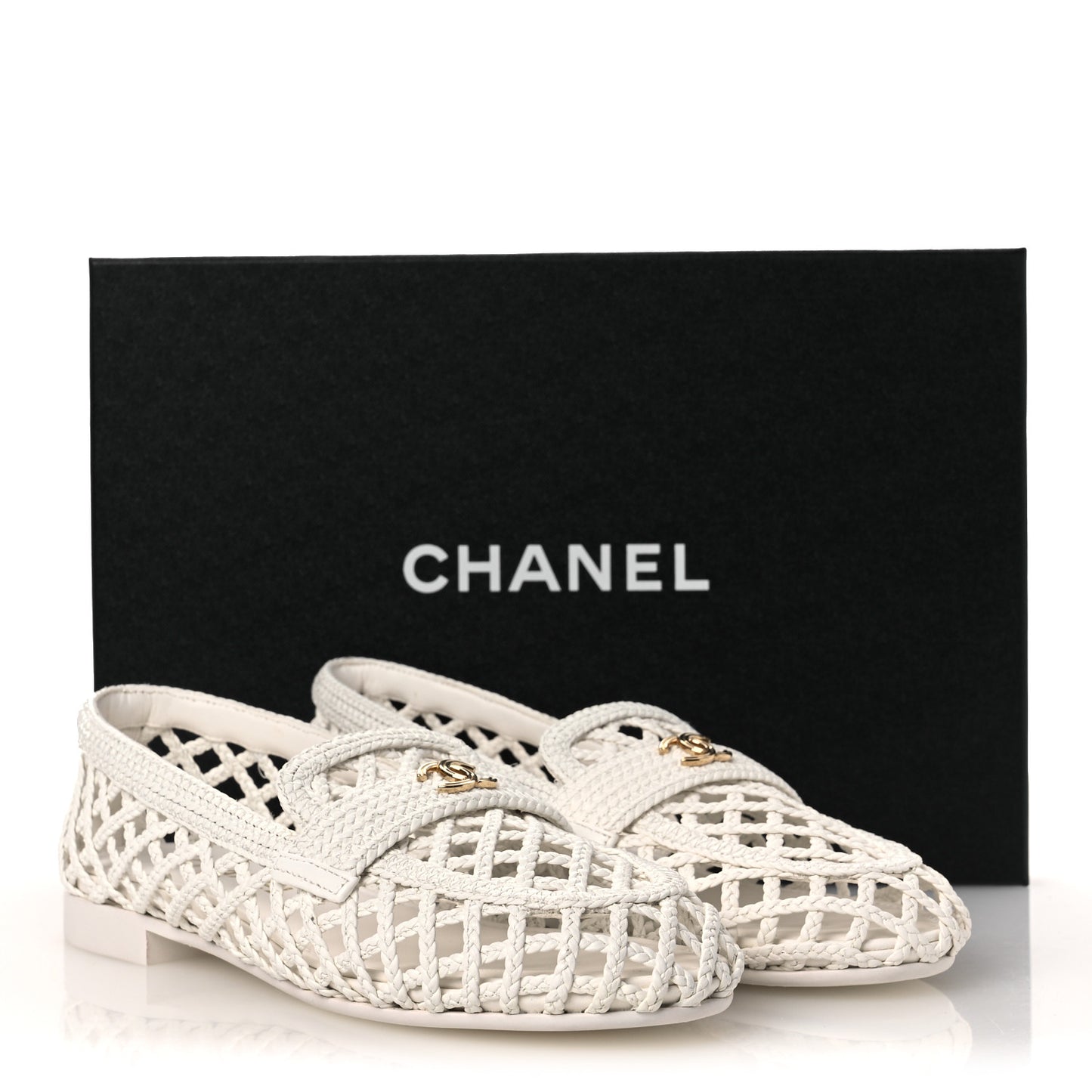 Braided Lambskin Mule Sandals 38.5 White