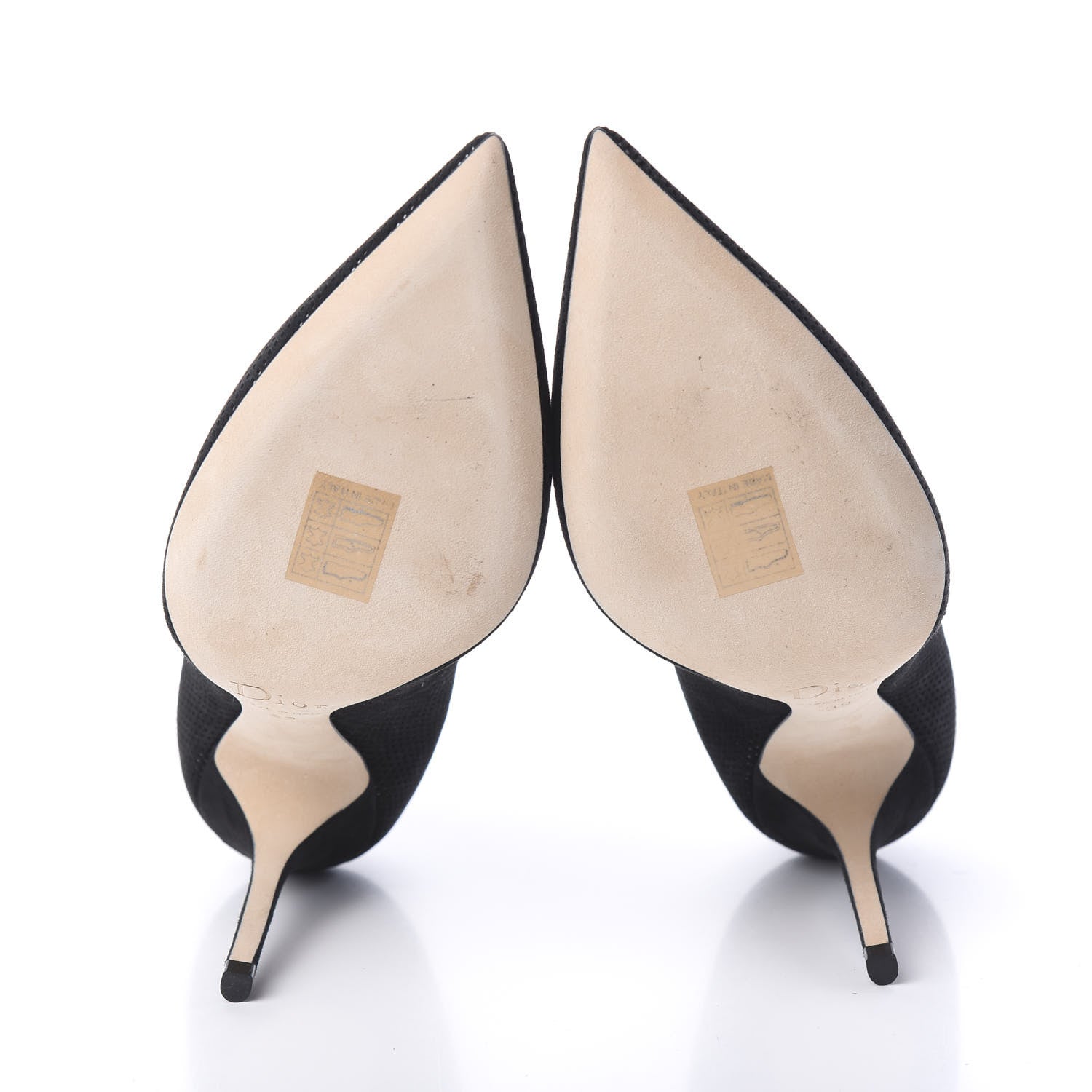 Christian Dior Suede Mesh Cherie Pointy Toe 100mm Pumps 39 Black 5 of 10
