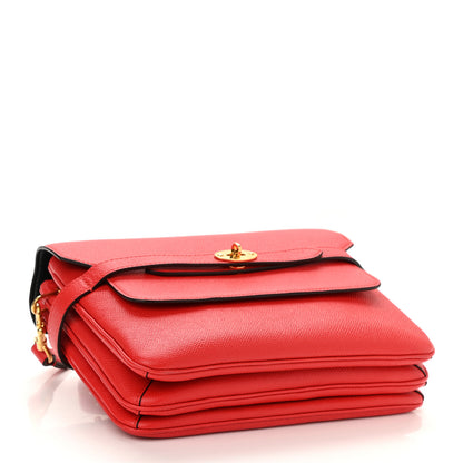 Mulberry Small Classic Grain Calfskin Belted Bayswater Satchel Lipstick Red 4 of 9