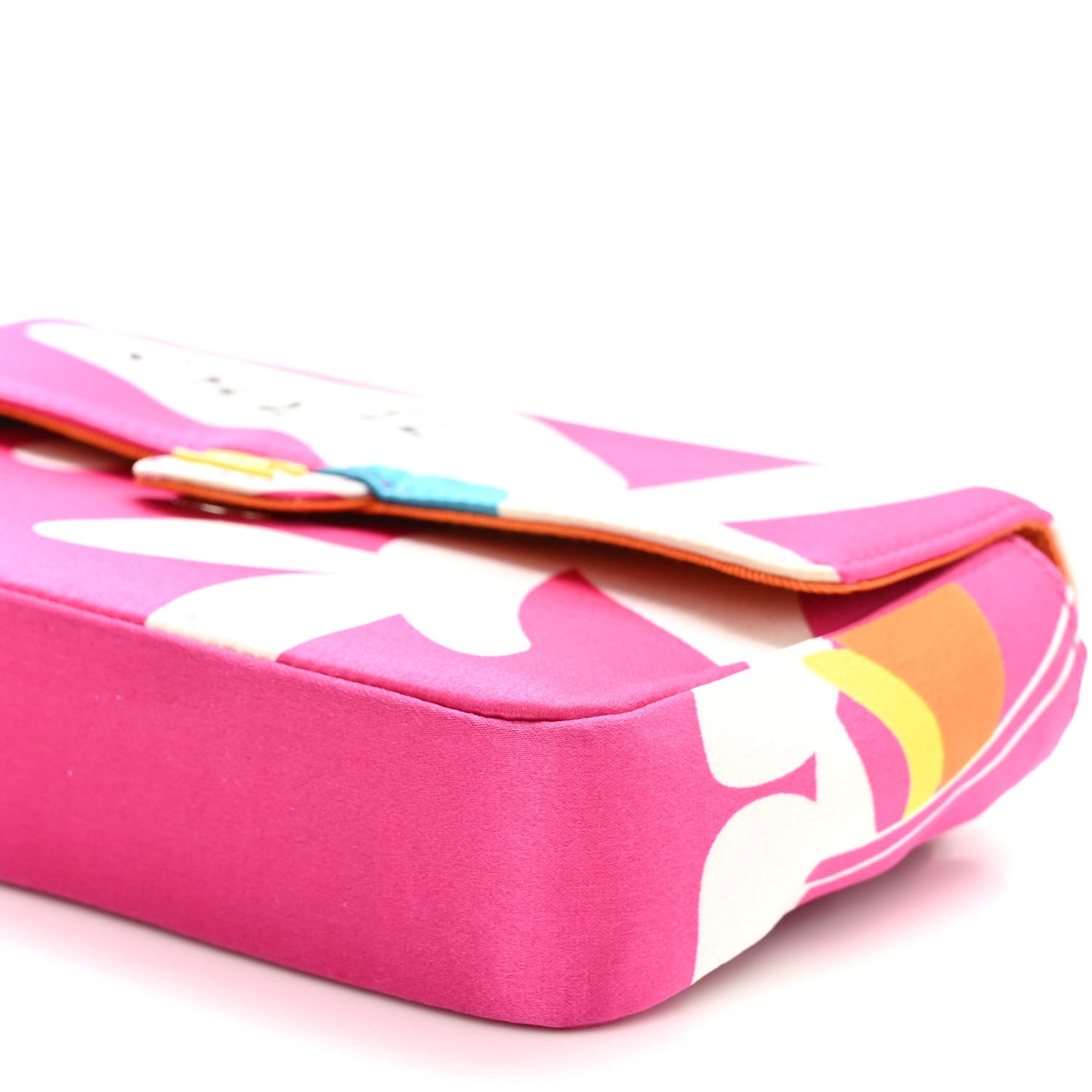 Satin Mini Convertible Flap Pink Multicolor
