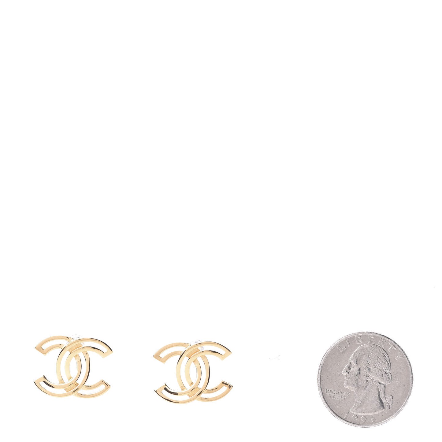 Metal Obazine CC Earrings Gold