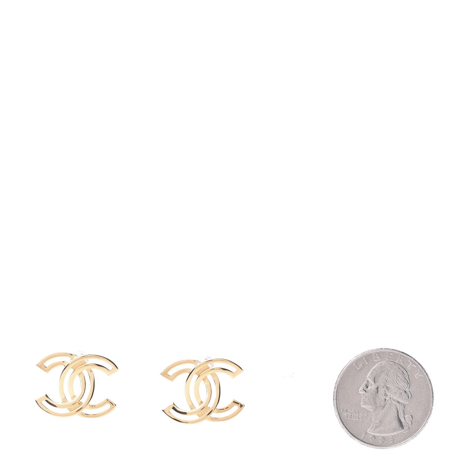 Chanel Metal Obazine CC Earrings Gold 2 of 6